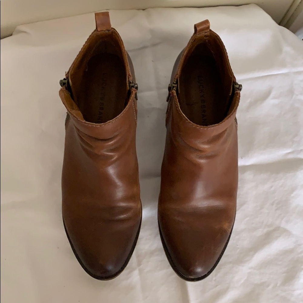 Lucky Brand Brown Ankle Boots - Picture 3 of 7